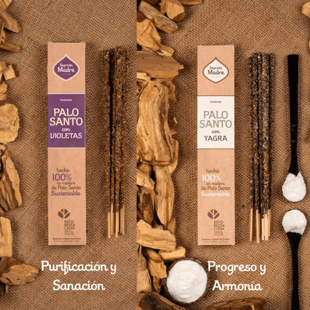 Sahumerio Palo Santo con Violetas