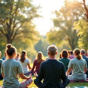 Meditacion grupal al aire libre